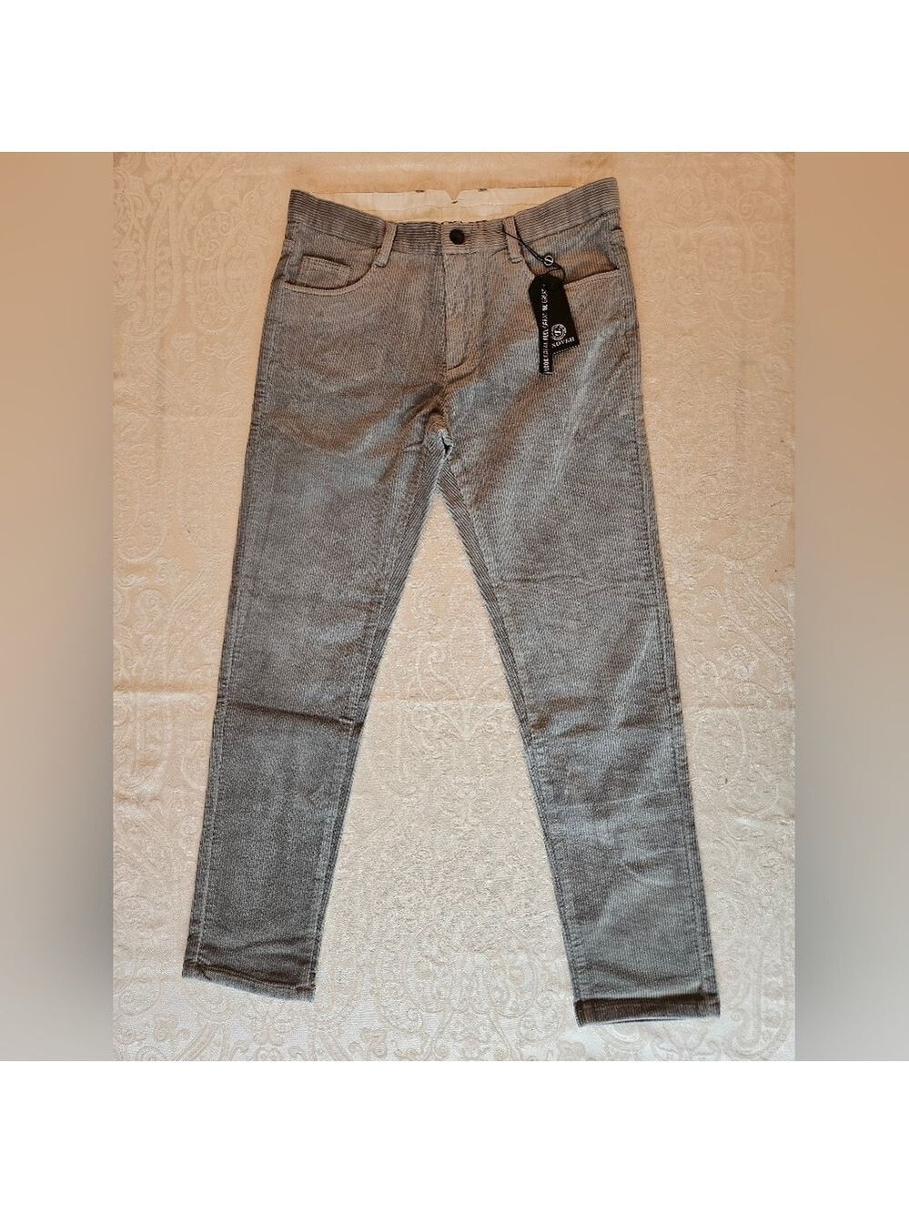 Grey Cotton Corduroy Pants, Size 30, Snover, NWT